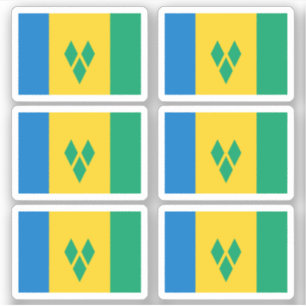 Flagge von Saint-Vincentian Aufkleber