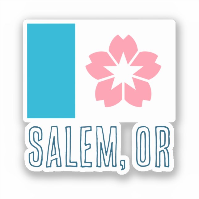 Flagge von Salem, Oregon Aufkleber (Vorderseite)