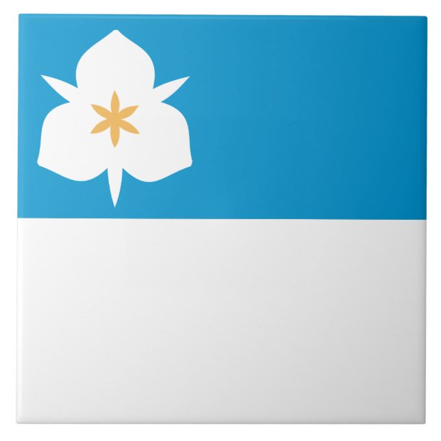 Flagge von Salt Lake City (Utah) Fliese (Vorderseite)