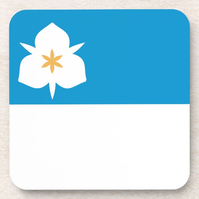 Flagge von Salt Lake City, Utah Getränkeuntersetzer (Vorderseite)
