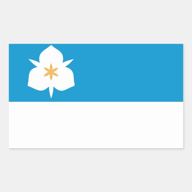 Flagge von Salt Lake City, Utah Rechteckiger Aufkleber (Vorderseite)
