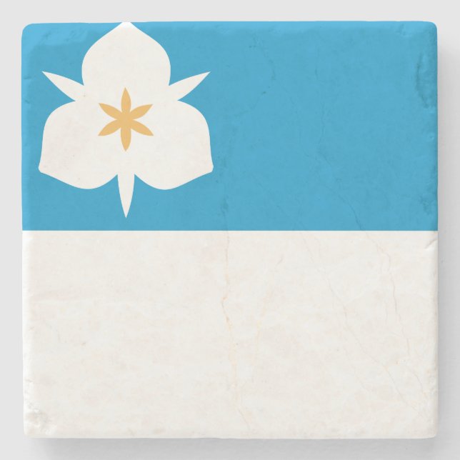Flagge von Salt Lake City, Utah Steinuntersetzer (Vorderseite)