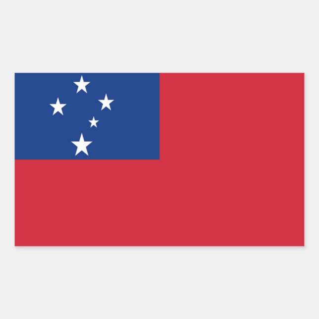Flagge von Samoa Rechteckiger Aufkleber (Vorderseite)