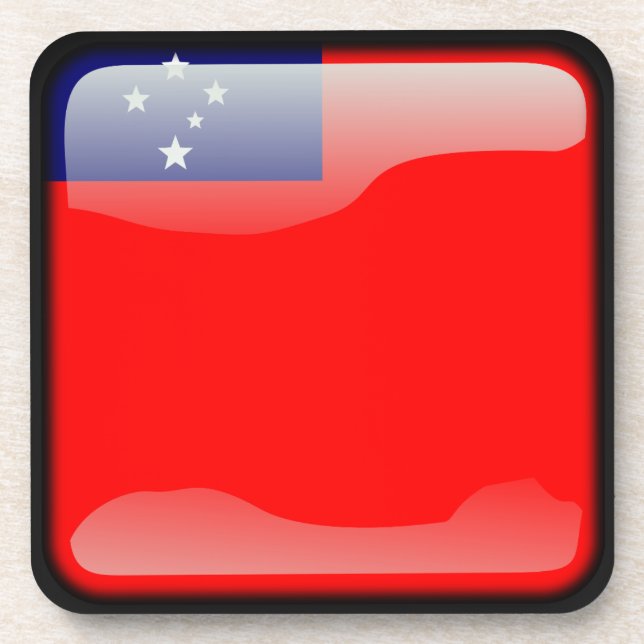 Flagge von Samoa Untersetzer (Vorderseite)