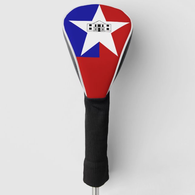 Flagge von San Antonio, Texas Golf Head Cover Golf Headcover (Vorderseite)