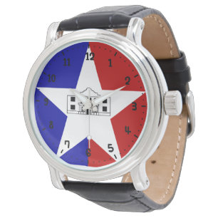 Flagge von San Antonio, Texas-Uhr Armbanduhr