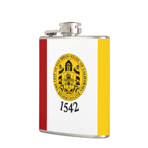 Flagge von San Diego, Kalifornien Flachmann