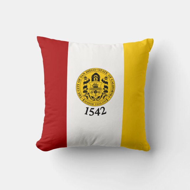 Flagge von San Diego, Kalifornien Kissen (Vorderseite)