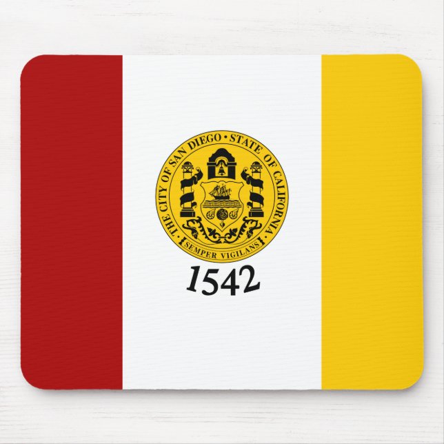 Flagge von San Diego, Kalifornien Mousepad (Vorne)