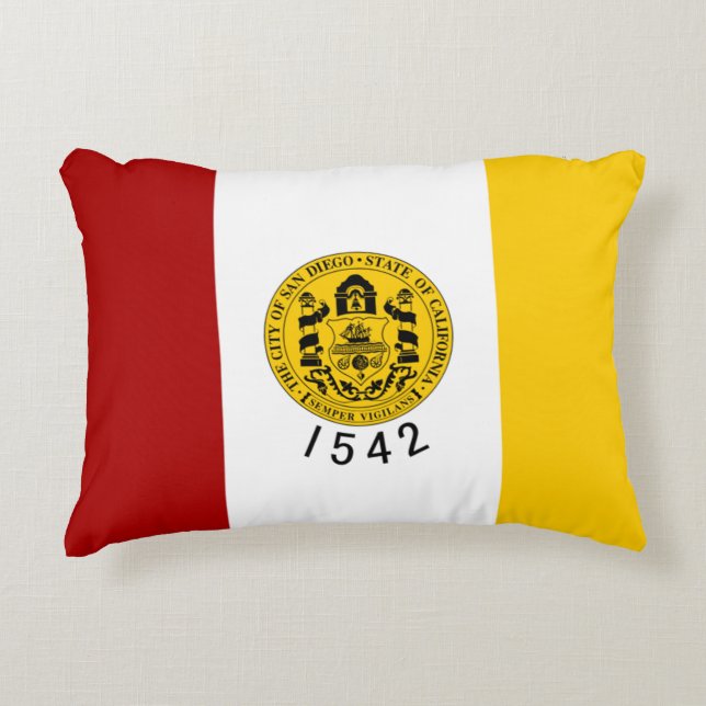 Flagge von San Diego, Kalifornien Zierkissen (Vorderseite)