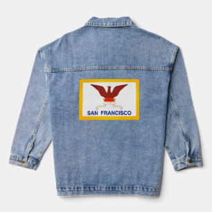 Flagge von San Francisco, CA-T - Shirt Jeansjacke