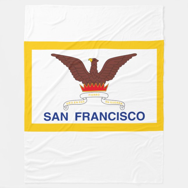 Flagge von San Francisco Fleece Blanket (Vorderseite)