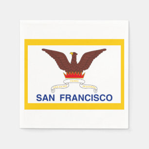 Flagge von San Francisco, Kalifornien Paper Napkin Serviette