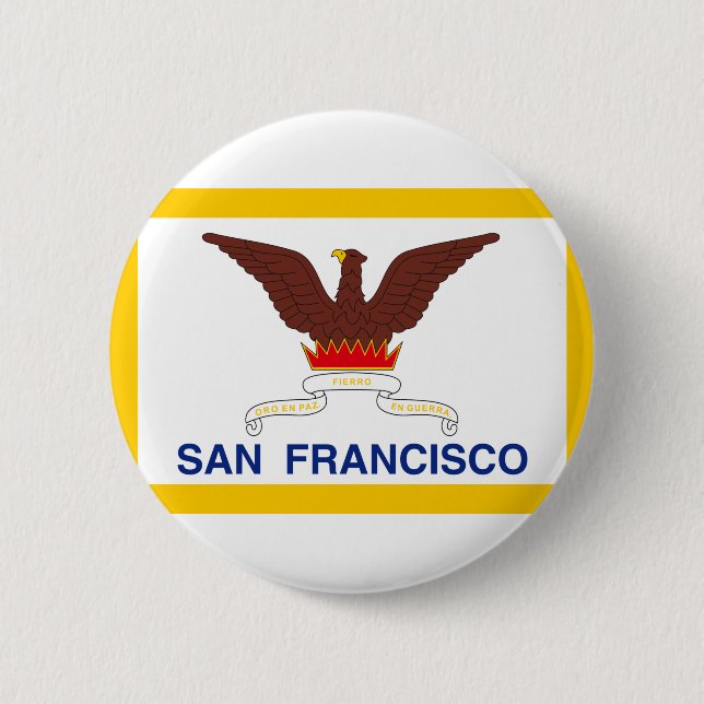 Flagge von San Francisco, Pinback Button in Kalifo (Vorderseite)