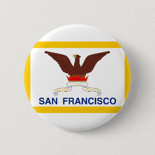 Flagge von San Francisco, Pinback Button in Kalifo