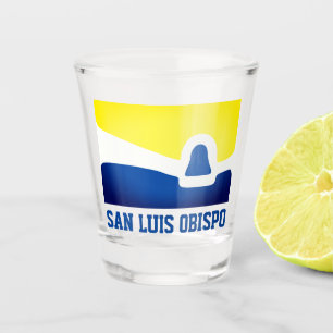 Flagge von San Luis Obispo, Kalifornien Schnapsglas
