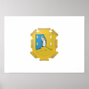 Flagge von San Luis Potosi Poster