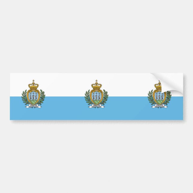 Flagge von San Marino Autoaufkleber (Vorne)