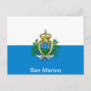 Flagge von San Marino Postkarte