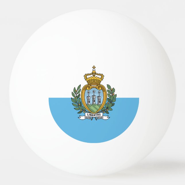 Flagge von San Marino/Sammarinese Tischtennisball (Vorderseite)