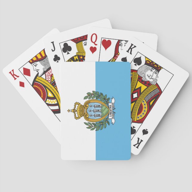 Flagge von San Marino Spielkarten (Rückseite)