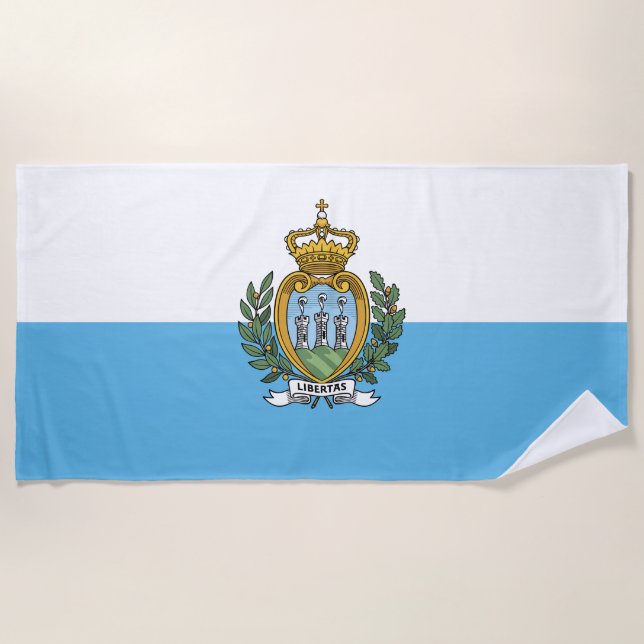 Flagge von San Marino Strandtuch (Vorderseite)