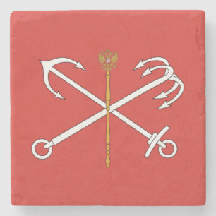 Flagge von Sankt Petersburg (Russland) Steinuntersetzer