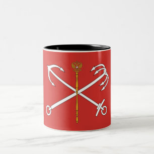 Flagge von Sankt Petersburg (Russland) Zweifarbige Tasse