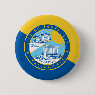 Flagge von Santa Ana, Kalifornien Button