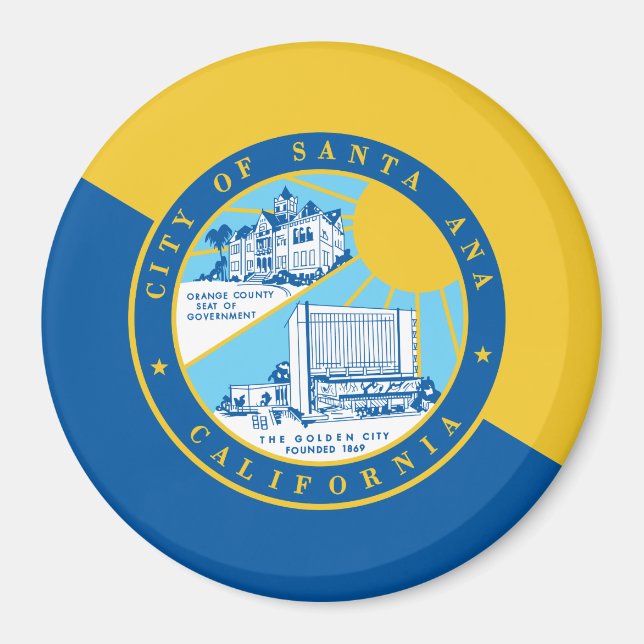 Flagge von Santa Ana, Kalifornien Magnet (Vorne)