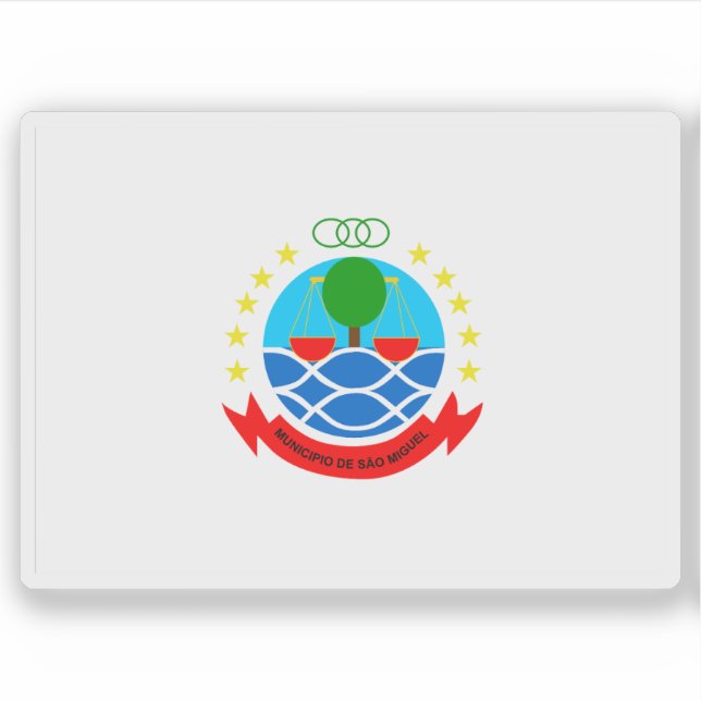 Flagge von São Miguel, Kap Verde (Cabo Verde) Aufkleber (Vorderseite)