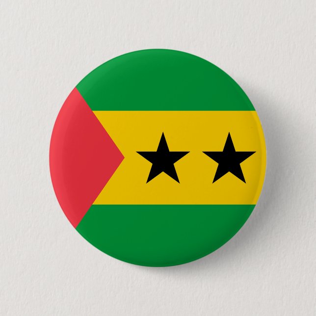 Flagge von São Tomé und Principe Button (Vorderseite)