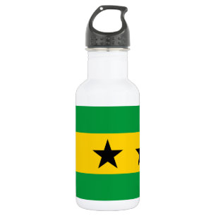 Flagge von São Tomé und Príncipe Edelstahlflasche