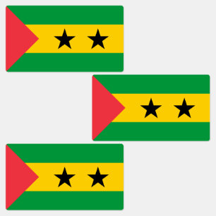 Flagge von São Tomé und Príncipe Etiketten