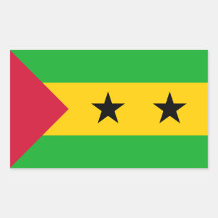 Flagge von São Tomé und Príncipe, Flagge Rechteckiger Aufkleber