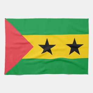 Flagge von São Tomé und Príncipe Geschirrtuch