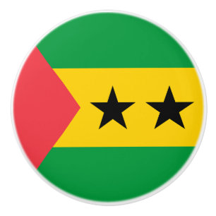 Flagge von São Tomé und Principe Keramikknauf