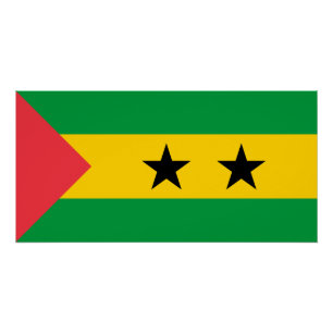 Flagge von São Tomé und Príncipe Poster