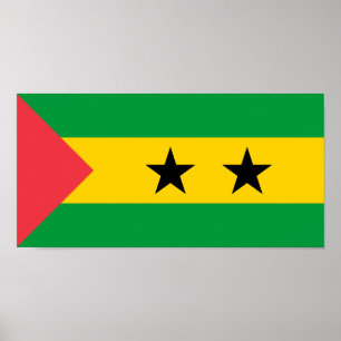 Flagge von São Tomé und Príncipe Poster
