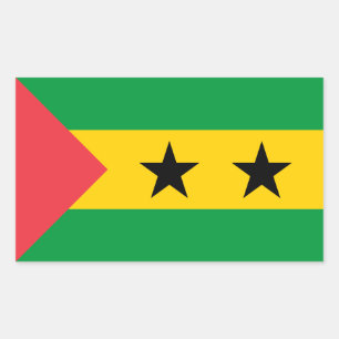 Flagge von São Tomé und Príncipe Rechteckiger Aufkleber