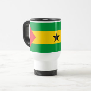 Flagge von São Tomé und Príncipe Reisebecher