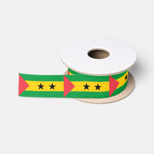 Flagge von São Tomé und Principe Satinband