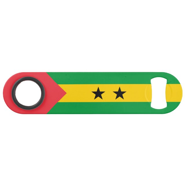 Flagge von São Tomé und Principe Speed Flaschenöffner (Vorderseite (Horizontal))