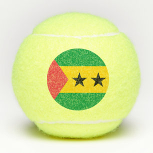 Flagge von São Tomé und Príncipe Tennisbälle