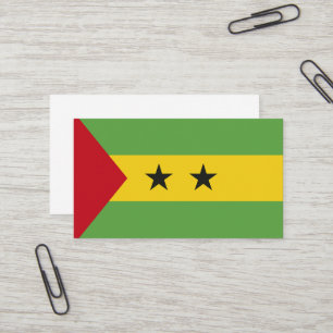 Flagge von São Tomé und Principe Visitenkarte