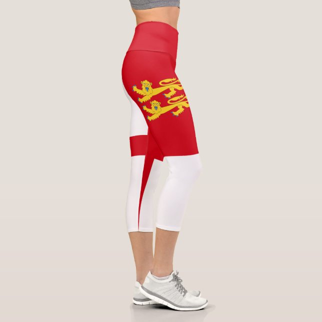 Flagge von Sark Capri Leggings (Rechts)