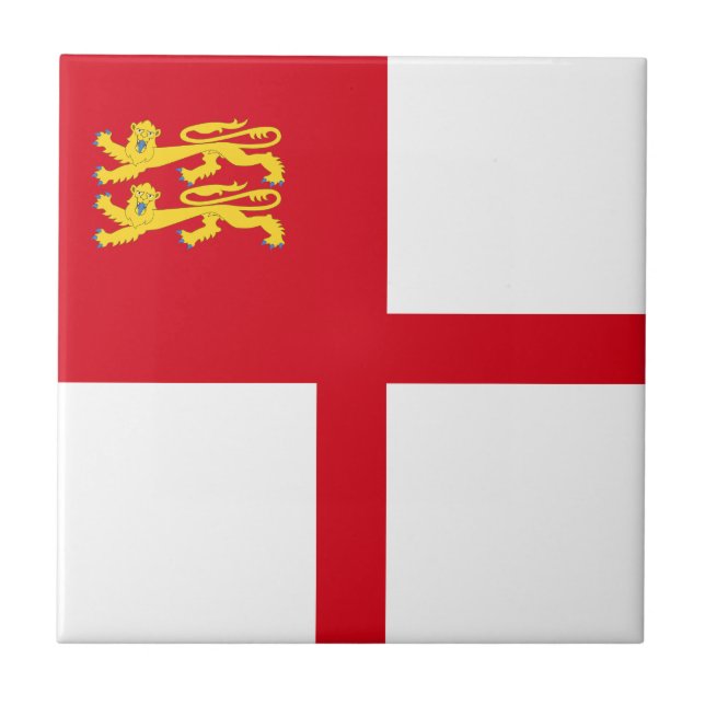 Flagge von Sark Fliese (Vorderseite)