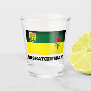 Flagge von Saskatchewan (KANADA) Schnapsglas