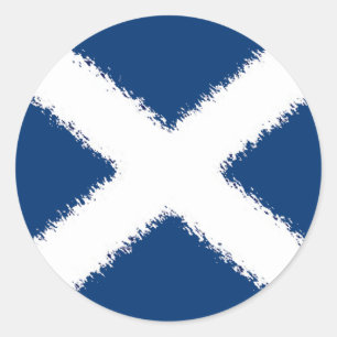 Flagge von Schottland Runder Aufkleber