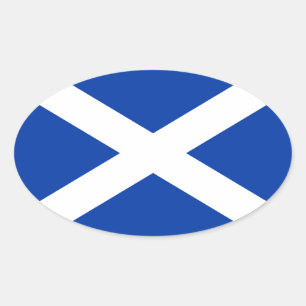 Flagge von Schottland Salreifen - Hochwertiges Ima Ovaler Aufkleber